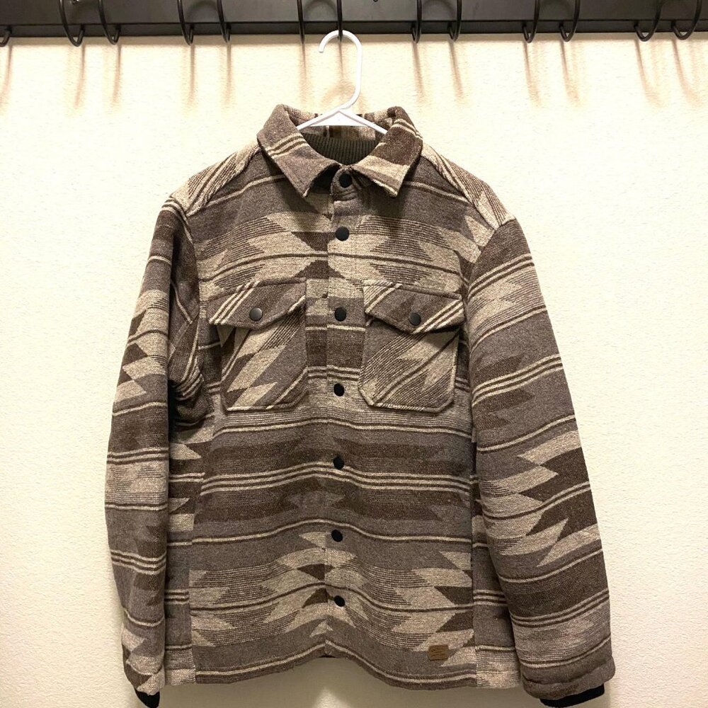 NWOT Men's Jachs New York Heavyweight Fleece Lined Shirt Jacket Coat, Brown Med